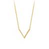 Collier Forme V En Plaqué or 18 carats 750/1000 Bijoux Femme NEUF