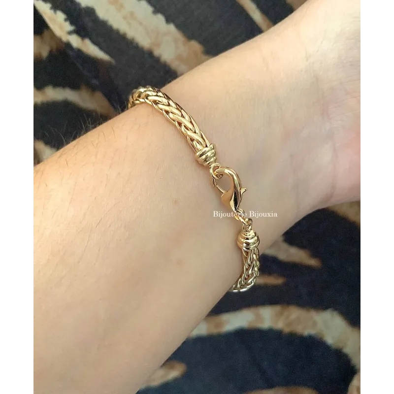 Bracelet Femme Palmier Dolly-Bijoux - 18 Cm, Plaqué Or 18K 5 Microns - Neuf Avec étiquettes
