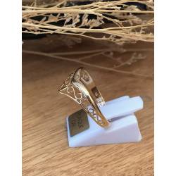 Bague Ajourée Ciselée Forme V En Plaqué or 18 CARATS 750/000