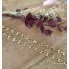 Chaîne 60CM x 6MM Maille Grain De Café Plaqué or 18 CARATS Bijoux