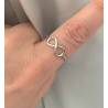 Bague Infinity en Argent Massif 925/1000 Rhodié Taille 46-50-52-54-56-58-60