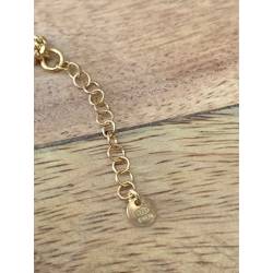 Bracelet maille gourmette en argent 925/1000 Doré orné d'oxydes de Zirconium