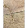 Bracelet maille gourmette en argent 925/1000 Doré orné d'oxydes de Zirconium