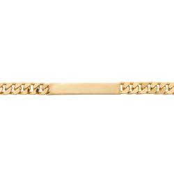 Bracelet Identité Personnalisable Maille Gourmette 20CM Plaqué or 18 Carats