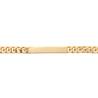 Bracelet Identité Personnalisable Maille Gourmette 20CM Plaqué or 18 Carats