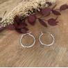 Boucles D'oreilles Créoles Torsadées En Argent Massif 925/1000
