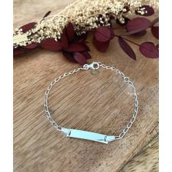 Bracelet Gourmette identité pour bébé/enfant En Argent 925