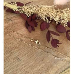Chaîne 70cm X 1.60mm maille gourmette Plaqué Or 18 carats 750/000 Mixte