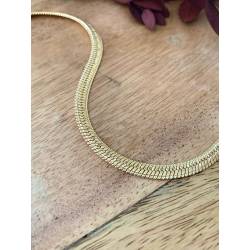 Bracelet Souple Maille Anglaise 21CM En Plaqué or 750/1000 Poinçonné