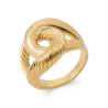 Bague Taille 56 Large Ciselée Nœud Entrelacé Plaqué or 18 Carats 750/000