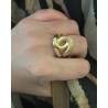 Bague Taille 56 Large Ciselée Nœud Entrelacé Plaqué or 18 Carats 750/000