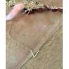 Collier Forme V En Plaqué or 18 carats 750/1000 Bijoux Femme NEUF