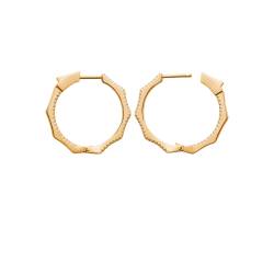 Créoles Empierrées Zirconium Microserti Plaqué or 18 CARATS 750/000