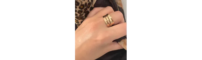 Bague Rangs Ajourés En Plaqué or 18 CARATS 750 Millièmes Tailles 48 à 68