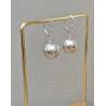 Boucles D'oreilles Dormeuses Grosses Boules 15MM Argent Massif 925/1000 Bijoux Femme