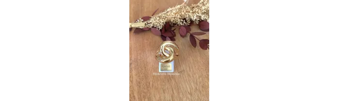 Bague Large Nœud Entrelacé plaqué or 18 Carats Tailles 50 à 66