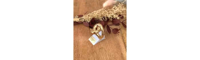 Bague Large Nœud Entrelacé plaqué or 18 Carats Tailles 50 à 66