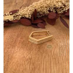 Boucles D'oreilles Créoles Oxydes de Zirconium Microserti Plaqué or 18 CARATS