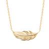 Collier tendance "PLUME" Plaqué Or 18 Carats 750/000