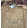 Bracelet Maille Forçat Limée 19CM Plaqué Or 18 Carats 750/1000 MIXTE