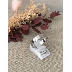 Bague Alliance épaisse 5MM Argent Massif 925/000 Rhodié T50 à 68