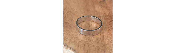 Bague Alliance épaisse 5MM Argent Massif 925/000 Rhodié T50 à 68