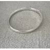 Bracelet Jonc Ovale Ouvrable En Argent Massif 925/1000