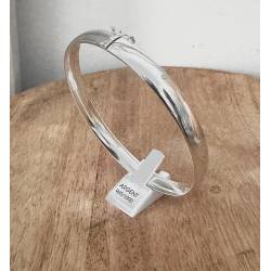 Bracelet Jonc Ovale Ouvrable En Argent Massif 925/1000