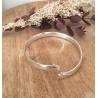 Bracelet Jonc Ovale Ouvrable En Argent Massif 925/1000