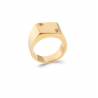 Bague T.52 Chevalière En Plaqué or 18 Carats 750/1000 Homme/Femme