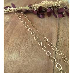 Collier Chaîne Maillons Ovales En Plaqué Or 18 Carats 750/000