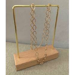 Collier Chaîne Maillons Ovales En Plaqué Or 18 Carats 750/000