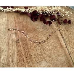 Bracelet Maillons Entrelacés Ovales En Plaqué Or 18 Carats 750/000