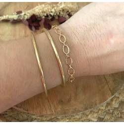 Bracelet Maillons Entrelacés Ovales En Plaqué Or 18 Carats 750/000