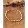 Bracelet Chute Boules Lisses et Granitées En Plaqué or 750/1000