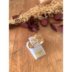 Bague Ajourée En Plaqué Or 18 Carats 750/1000 T48 à 66