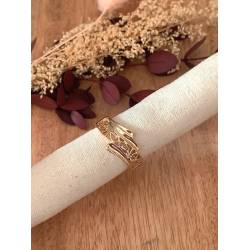 Bague Ajourée En Plaqué Or 18 Carats 750/1000 T48 à 66