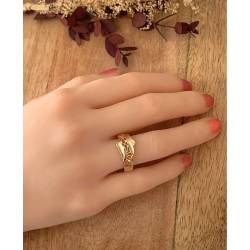Bague Ajourée En Plaqué Or 18 Carats 750/1000 T48 à 66