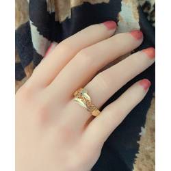 Bague Ajourée En Plaqué Or 18 Carats 750/1000 T48 à 66