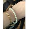 Bracelet Perle De Majorque 19CM et Plaqué Or 18 Carats