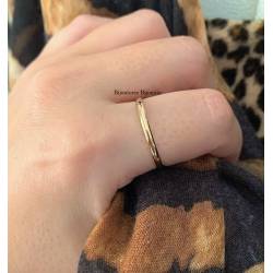 Bague Alliance Fine Plaqué Or 18 Carats 750/000 Tailles 48 à 70
