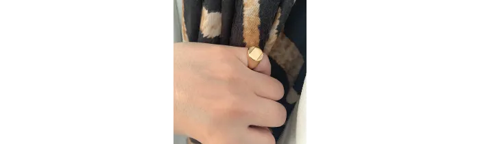 Bague Chevalière Plaqué Or Tailles au CHOIX T 48 à T 68 MIXTE