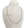 Chaîne 60 cm Figaro diamantée Plaqué or 18 Carats 750/000