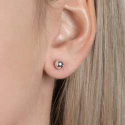 Boucles D'oreilles Boules Diamètre 6MM Argent Massif 925/1000