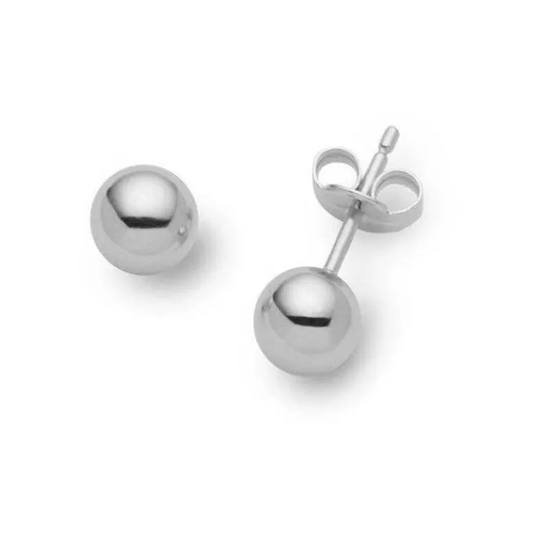 Boucles D'oreilles Boules Diamètre 6MM Argent Massif 925/1000