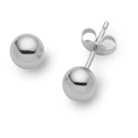Boucles D'oreilles Boules Diamètre 6MM Argent Massif 925/1000
