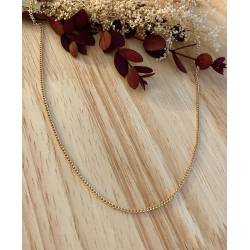 Chaîne Maille gourmette Plaqué Or 18 carats 42cm x 1,80mm Bijoux Mixte