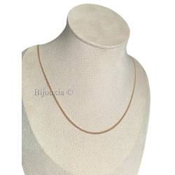 Chaîne Maille gourmette Plaqué Or 18 carats 45cm x 1,80mm Bijoux Mixte