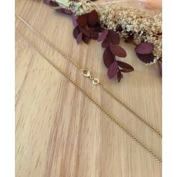 Chaîne Maille gourmette Plaqué Or 18 carats 55cm x 1,80mm Bijoux Mixte