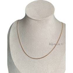 Chaîne Maille gourmette Plaqué Or 18 carats 70cm x 1,80mm Bijoux Mixte